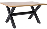 Show details for Dining table Signal Meble Xaviero Oak / Black, 1500x900x770 mm