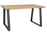 Show details for Signal Meble Ronaldo Oak Table 150x90cm Oak/Black