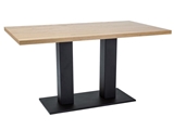 Show details for Signal Meble Sauron Oak Table 150x90cm Oak/Black