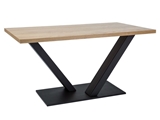 Show details for Signal Meble Vector Oak Table 150x90cm Oak/Black
