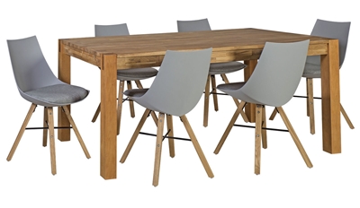 Picture of Dining set Home4you Chicago / Seiko Oak / Light Gray