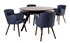Picture of Dining set Home4you Eleanor Dark Blue / Walnut