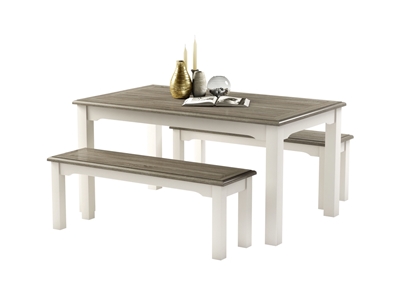 Picture of Dining set MN Dorset White / Gray
