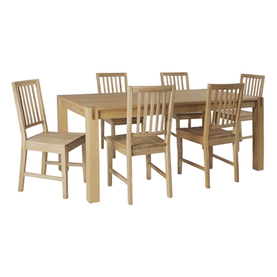 Picture of Home4you Chicago New/Gloucester Dining Set 6 Chairs Oak