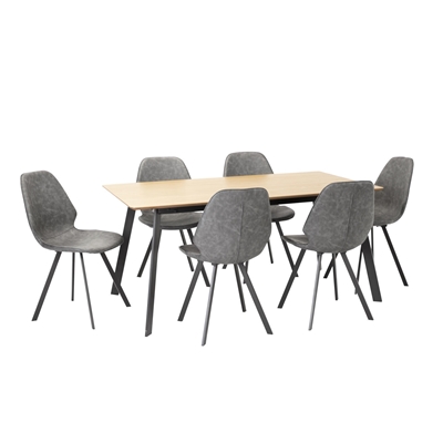Picture of Home4you Helena 1 Dining Set Grey/Oak