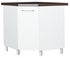 Picture of Bodzio Loara Bottom Corner Cabinet With Basket White