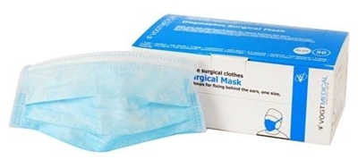 Picture of Elasticated 3PLY face mask 50 pack 17.5x9.5cm (box*50)