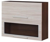 Show details for Bodzio Loara Upper Cabinet With Glass 90GDW Latte/Nut