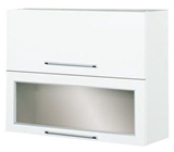 Show details for Bodzio Loara Upper Cabinet With Glass 90GDW White