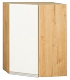 Show details for Bodzio Monia Kitchen Corner Cabinet 53 White/Brown