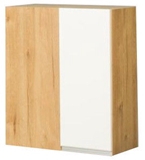 Show details for Bodzio Monia Kitchen Corner Cabinet Straight Left White/Brown