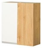 Show details for Bodzio Monia Kitchen Corner Cabinet Straight Right White/Brown