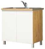 Show details for Bodzio Monia Lower Cabinet For Sink 80 White/Brown