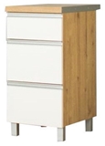 Show details for Bodzio Monia Lower Drawer Cabinet 40 White/Brown