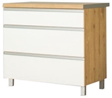 Show details for Bodzio Monia Lower Drawer Cabinet 90 White/Brown