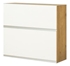 Picture of Bodzio Monia Upper Divided Cabinet 80 White/Brown