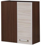 Show details for Bodzio Ola Corner Top Cabinet Latte/Walnut