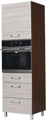 Picture of Bodzio Ola High Rise Oven Cabinet 60 Left Nut Latte