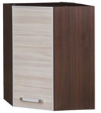 Show details for Bodzio Ola Kitchen Corner Cabinet 53 Gloss Nut Latte