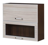 Show details for Bodzio Ola Kitchen Upper Showcse Cabinet 80 Nut Latte