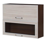 Show details for Bodzio Ola Kitchen Upper Showcse Cabinet 90 Nut Latte