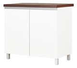 Show details for Bodzio Sandi Kitchen Bottom Cabinet 90x86x52cm Polished White