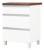 Show details for Bodzio Sandi Kitchen Bottom Drawer 60x86x52cm Polished White