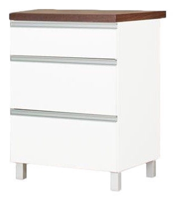 Picture of Bodzio Sandi Kitchen Bottom Drawer 60x86x52cm Polished White