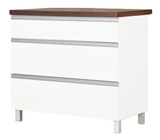 Show details for Bodzio Sandi Kitchen Bottom Drawer 90x86x52cm Polished White