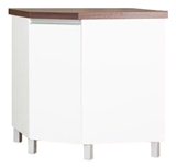 Show details for Bodzio Sandi Kitchen Corner Cabinet 76x86x52cm Polished White