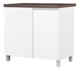 Show details for Bodzio Sandi Kitchen Corner Cabinet Left 90x86x52cm Polished White