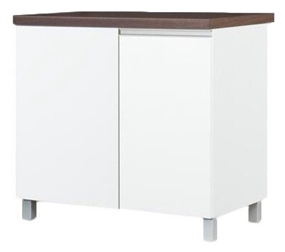 Picture of Bodzio Sandi Kitchen Corner Cabinet Left 90x86x52cm Polished White