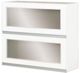 Show details for Bodzio Top Cabinet with Double Glass Sandi 80 White