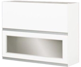 Show details for Bodzio Top Cabinet with Glass Sandi 80 White