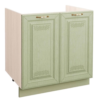 Picture of DaVita Olivija 72.51 Kitchen Bottom Cabinet Under The Sink  Astrid Pine/Green