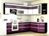 Picture of DaVita Palermo 08.09 Kitchen Upper Cabinet Wenge Oak/Eggplant/Singa Cream