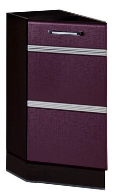 Picture of DaVita Palermo 08.65.1 Kitchen Bottom Cabinet Wenge Oak/Eggplant