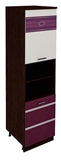 Show details for DaVita Palermo 08.75.1 Kitchen Bottom Cabinet Wenge Oak/Eggplant/Singa Cream