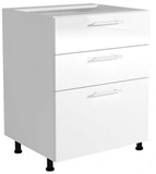 Show details for Halmar Kitchen Bottom Cabinet With Drawers Vento DS3-60/82 White/Honey Oak