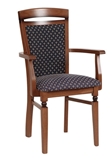 Show details for Dining chair Black Red White Bawaria Walnut / Black