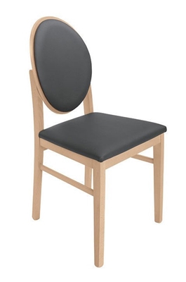 Picture of Dining chair Black Red White Bernardin Burlington Oak / Gray