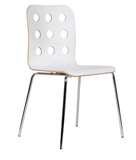 Show details for Dining chair Black Red White Cantona White