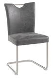 Show details for Dining chair Black Red White Lea Anthracite