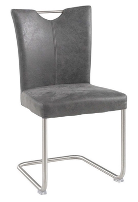 Picture of Dining chair Black Red White Lea Anthracite