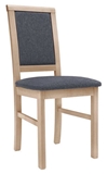 Show details for Dining chair Black Red White Luttich Light Brown / Gray