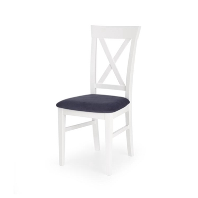 Picture of Dining chair Halmar Bergamo White / Navy Blue