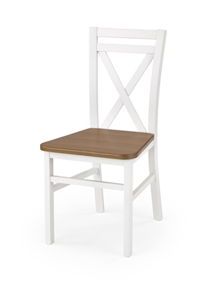 Picture of Dining chair Halmar Dariusz 2 White / Dark Walnut