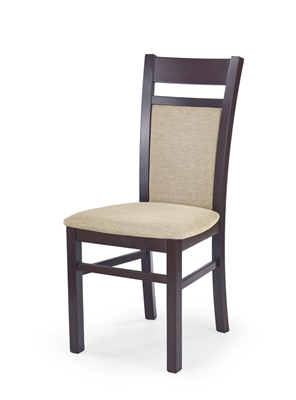 Picture of Dining chair Halmar Gerard 2 Dark Walnut / Torent Beige