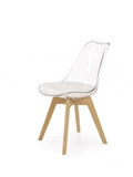 Show details for Dining chair Halmar K246 Beech / Transparent