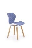 Show details for Dining chair Halmar K277 Sky Blue / White